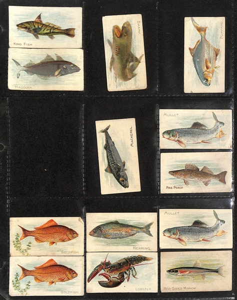 Lot of (109) Early 1900s Tobacco Non-Sport Cards - Various Subjects - Women, Places, Flags, Fish, Birds